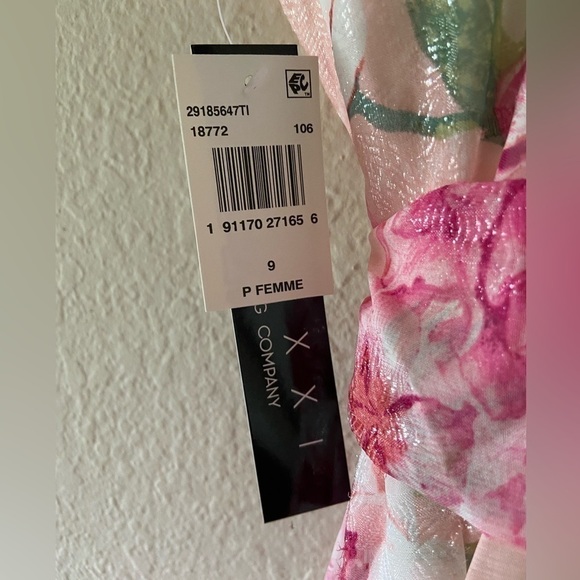 NWT TRIXXI Womens Juniors Floral Glitter Formal Dress - Picture 6 of 12